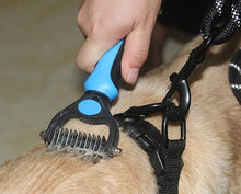 Wide Double Sided Comb Pet Fur Detangler Brush