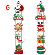 Christmas Porch Door Hanging Banner Christmas Paper Door Decorative Flags