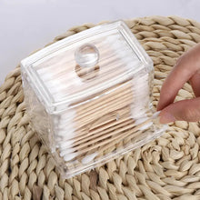 Clear Cosmetic Box Acrylic Q-tip Storage Jar