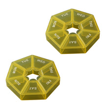 7-Sided Portable Vitamin Holder Box Pill Organizer Planner
