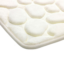 Non-Slip Cobblestone Embossed Memory Foam Bath Rug