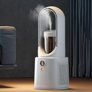 Mini Desk Misting Fan Bladeless USB Rechargeable Humidifier Air Cooler