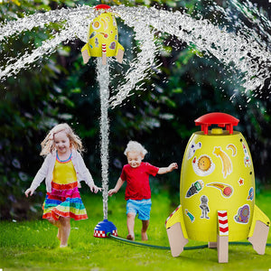 Outdoor Water Spray Rotating Rocket Sprinkler Toy