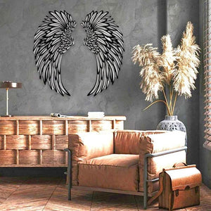 LED Angel Wings Metal Wall Decor