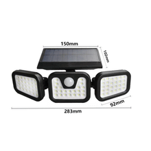 74 LED Solar Powered Sunlight 3 Modes PIR Motion Sensor Lamp