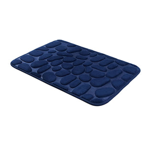 Non-Slip Cobblestone Embossed Memory Foam Bath Rug