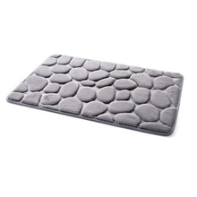 Non-Slip Cobblestone Embossed Memory Foam Bath Rug