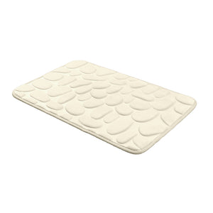 Non-Slip Cobblestone Embossed Memory Foam Bath Rug