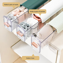 6 Cell Wall Mounted Self-Adhesive Anti Dust Socks Storage Boxes