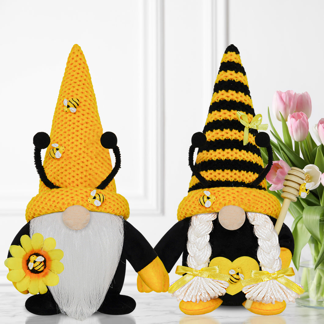Bumble Bee Gnome Plush Ornaments