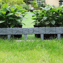 Cobbled Stone Effect Garden Edging Plastic Lawn Fence