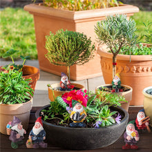 7 Pieces Garden Miniature Gnomes Fairy Resin Statues