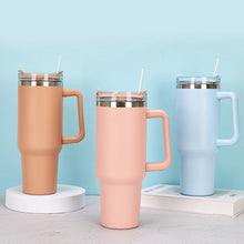 Stainless Steel 40oz Hot and Cold Vacuum Mug with Lid and Straw