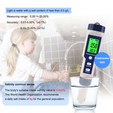 5 in 1 High Accuracy Digital Pen pH Tester for Water