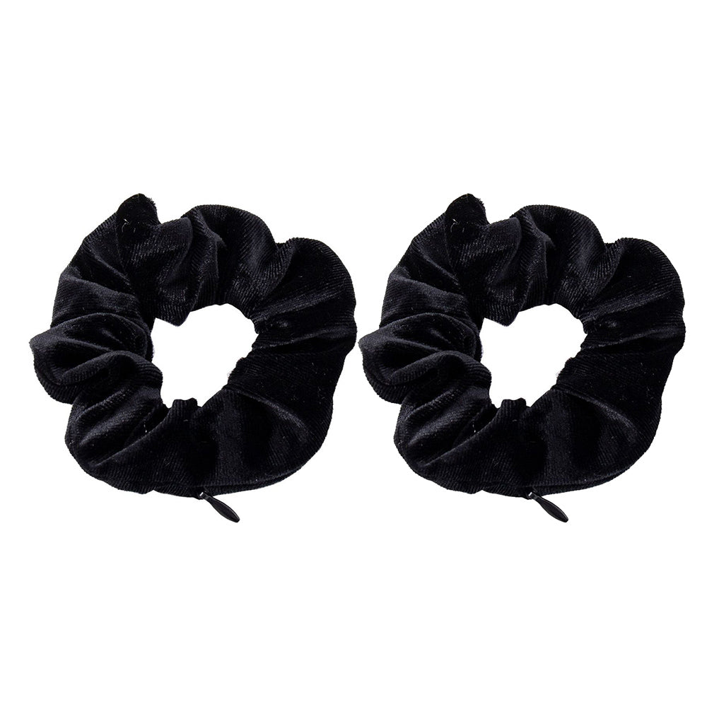 Velvet Hidden Secret Pocket Scrunchie with Zipper