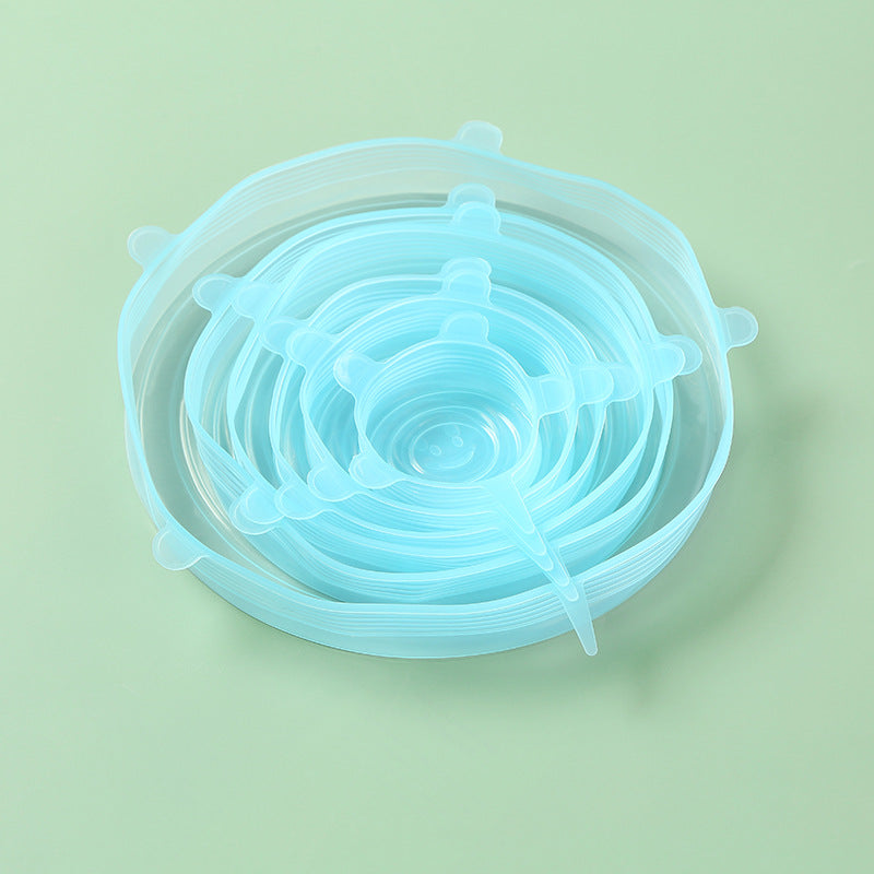 6 Pcs Reusable Silicone Stretch Lids