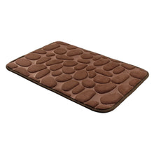 Non-Slip Cobblestone Embossed Memory Foam Bath Rug
