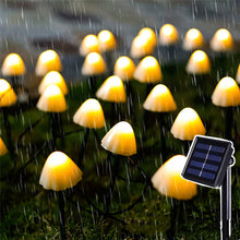 Solar Powered Mushroom LED Garden Decorative Fairy Lights