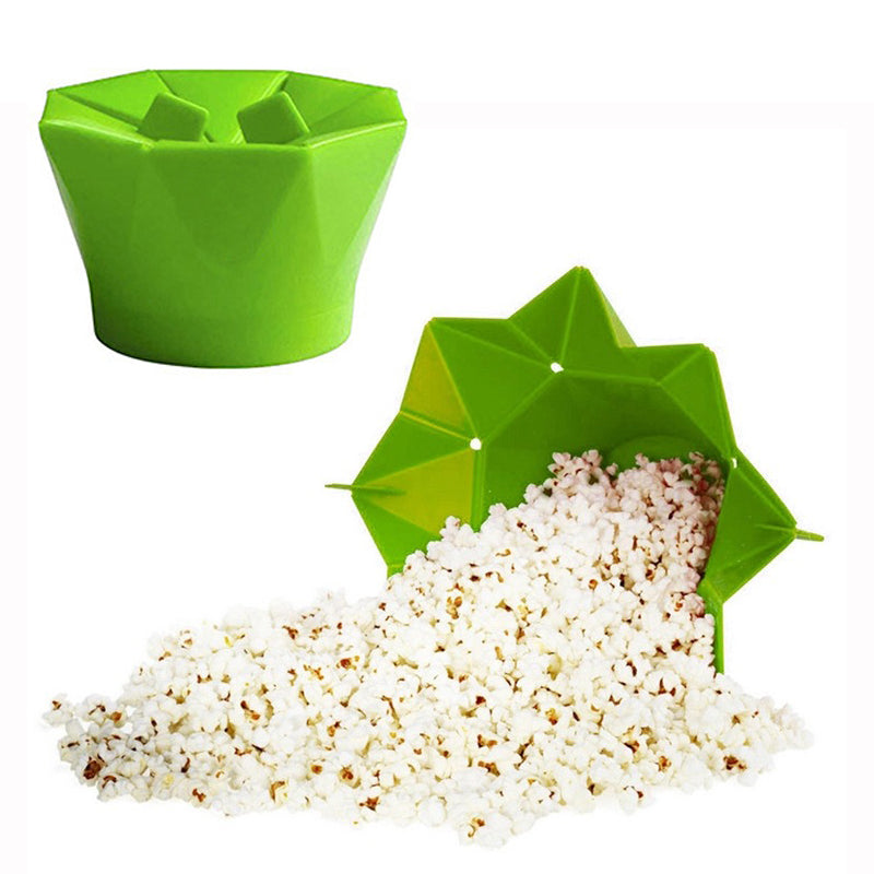 Foldable Red Silicone Popcorn Bucket Bowl Maker