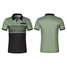 Men's Casual Stripe Polo Shirt