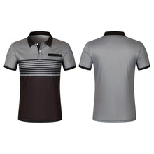 Men's Casual Stripe Polo Shirt