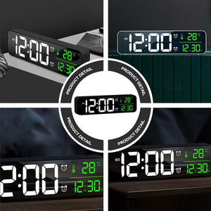 USB Music Dual Alarm Clock Thermometer LED Display Digital Table Clocks