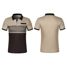 Men's Casual Stripe Polo Shirt