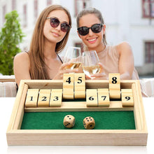 Wooden Double Shutter Numbers Flop Table Game - 2 Players