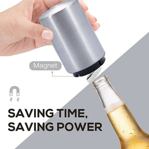 Stainless Steel Push Down Magnet Beer Cap Opener