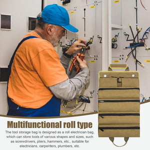 Large Capacity Waterproof Foldable Roll Tool Bag