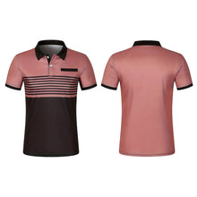 Men's Casual Stripe Polo Shirt