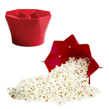 Foldable Red Silicone Popcorn Bucket Bowl Maker
