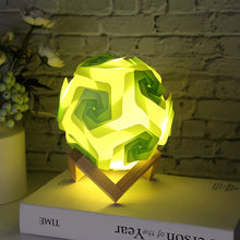 DIY Wooden Moon Orb Modern Style Table Lamp