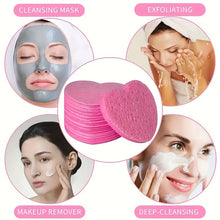 50-Count Heart Shape Compressed Facial Sponges