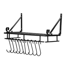 45cm Wall Mounted Metal Hanging Pan Pot Rack