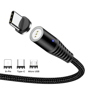 3-in-1 Magnetic Fast Charging USB Cable for IOS Android Type-c