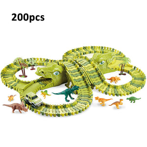 Dinosaur Race Track Car Playset