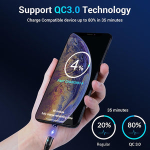 3-in-1 Magnetic Fast Charging USB Cable for IOS Android Type-c