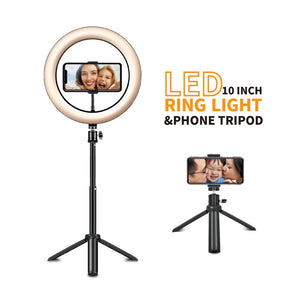 10 inch Tri Color Broadcasting Selfie LED Ring Lighting Kit