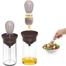 Portable Oil Sauce Bottle with Silicone Brush