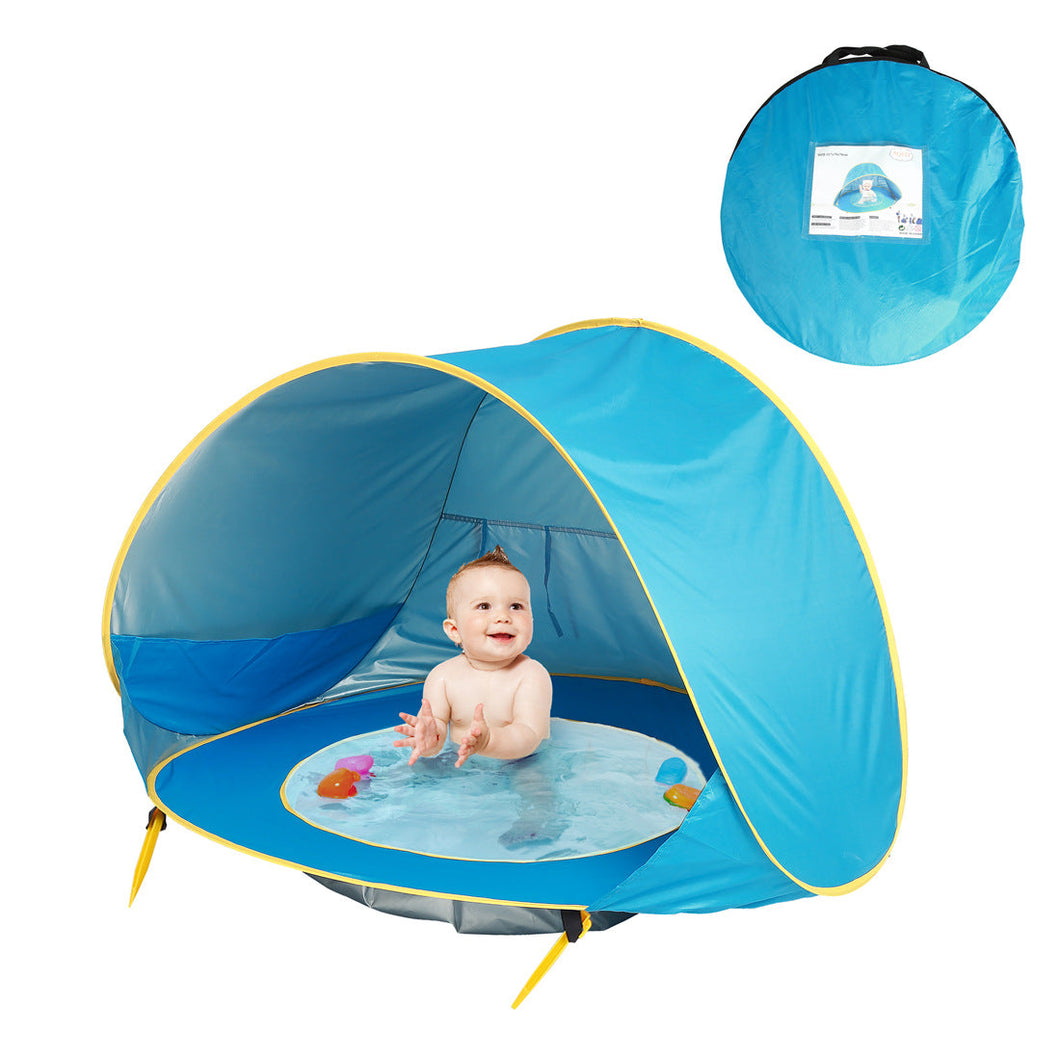 UV-Protection Pop-Up Beach Tent with Pool