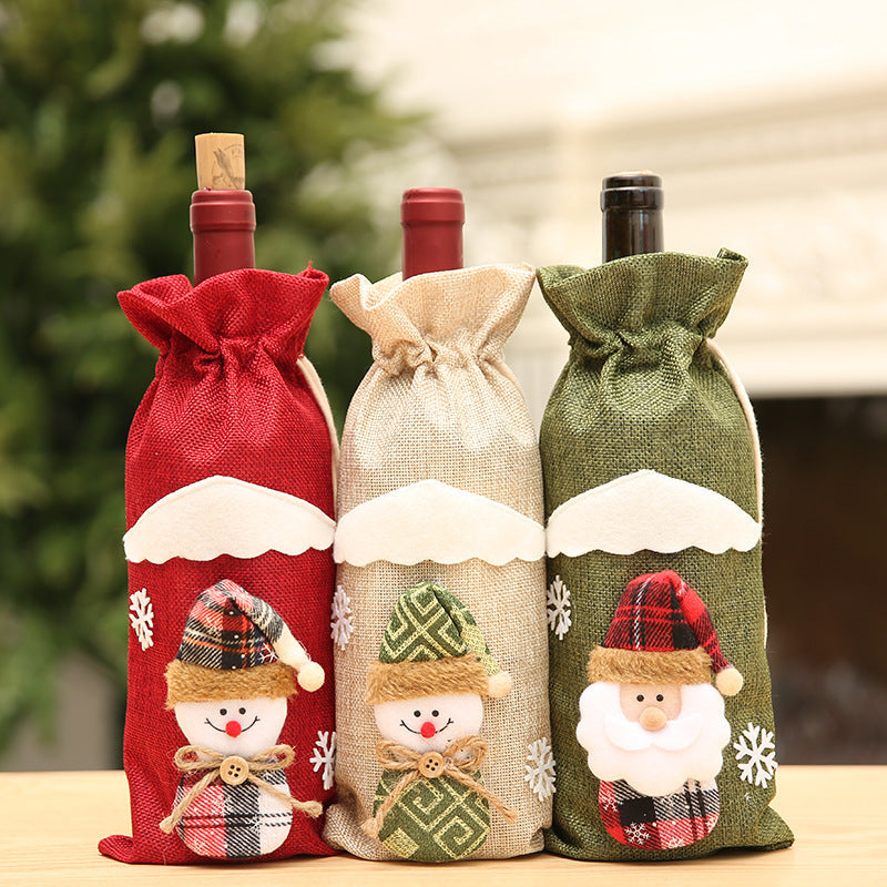 Christmas Wine Bottle Covers Bag