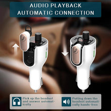 In-Car Charger FM Transmitter Talking Bluetooth Earphone Handsfree