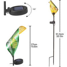 Outdoor Art Metal Leaf Design Solar Light