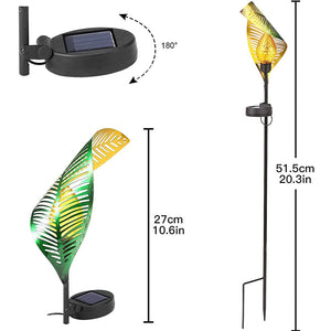 Outdoor Art Metal Leaf Design Solar Light