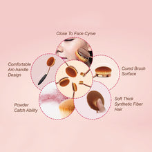 5pcs Oval Makeup Brushes Set