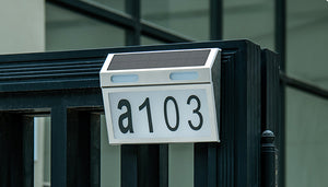 Solar Power Illuminated House Number Light