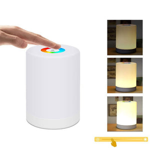 USB Rechargeable Touch Control LED Bedroom Night Lamp