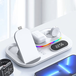 Wireless Fast Charger with Time Display Dock Station