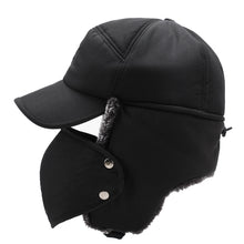 Men's Ear Protection Face Bomber Hat